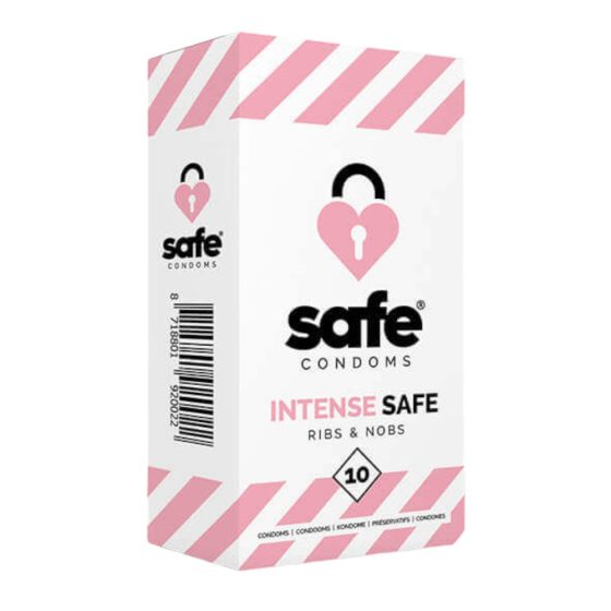 SAFE Intense Safe - Ribbed-Dotted Condoms (10pcs)