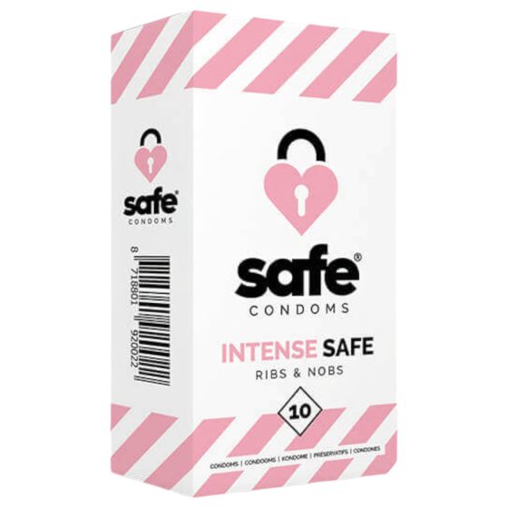 SAFE Intense Safe - Ribbed-Dotted Condoms (10pcs)