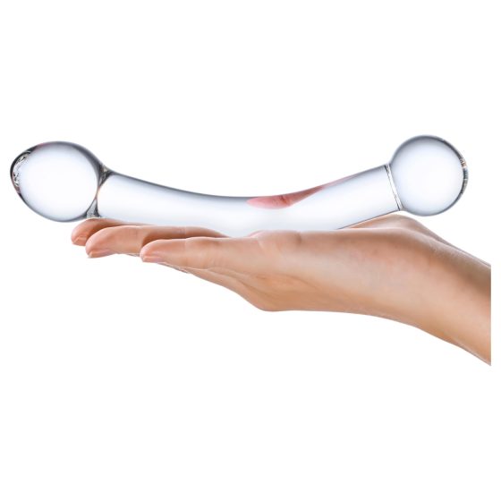 GLAS - Double-Ended, G-Spot Glass Dildo (Transparent)