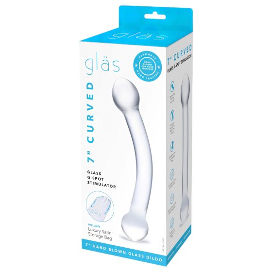 GLAS - Double-Ended, G-Spot Glass Dildo (Transparent)