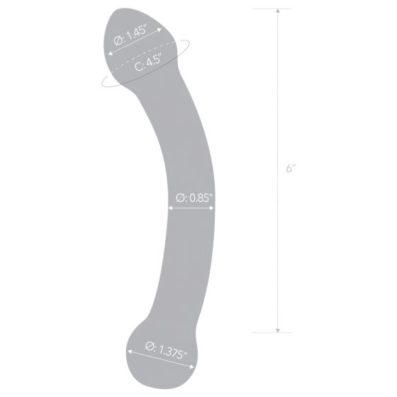 GLAS - Double-Ended G-Spot Glass Dildo (Transparent)