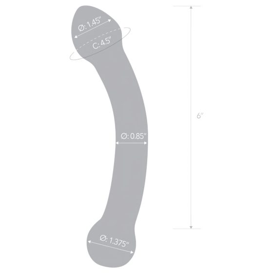 GLAS - Double-Ended, G-Spot Glass Dildo (Transparent)