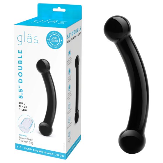 / GLAS - Double-Ended Glass Dildo (Black)