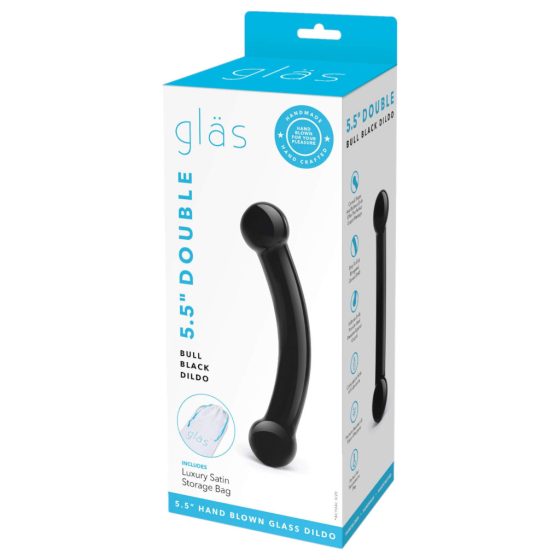 / GLAS - Double-Ended Glass Dildo (Black)