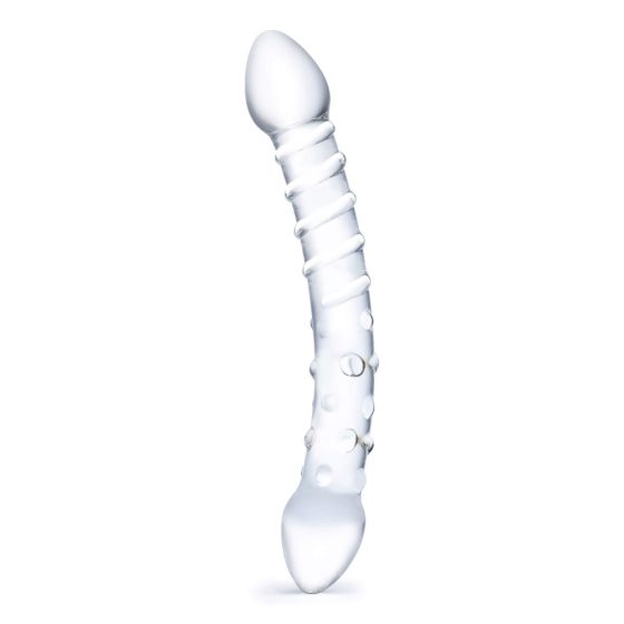 GLAS - glass double dildo (translucent)