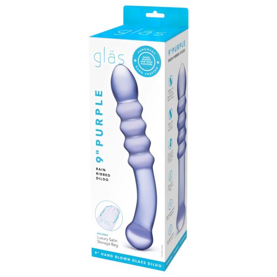 Glass Double-Ended Dildo (Transparent Purple)