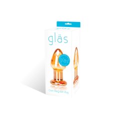 GLAS Over Easy - Glass Anal Dildo (Gold)