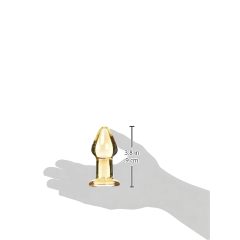 GLAS Over Easy - glass anal plug (gold)