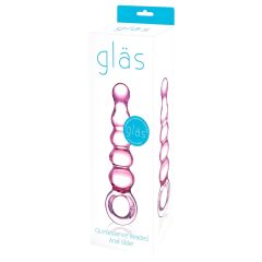 Glass Anal Bead Dildo (Pink)