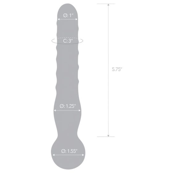 GLAS - Double-ended Glass Dildo (Transparent)