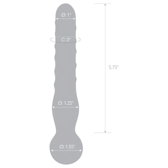 GLAS - double-ended glass dildo (transparent)