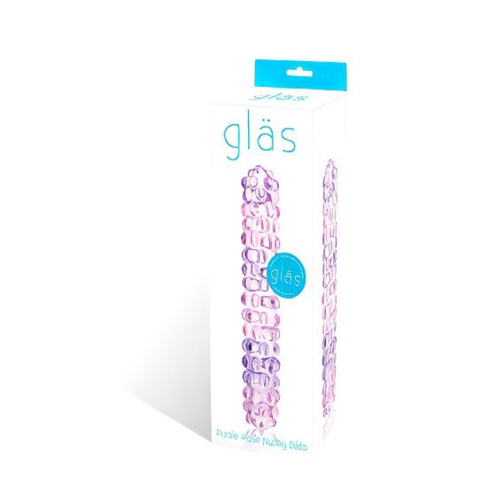 GLAS No. 94 - small bumped glass dildo (pink)