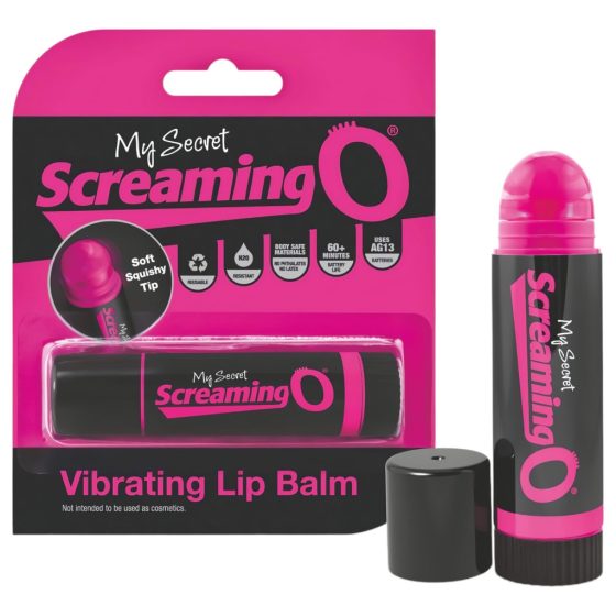 Screaming Lipstick Vibrator - Black and Pink