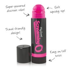 Screaming Lipstick Vibrator - Black and Pink