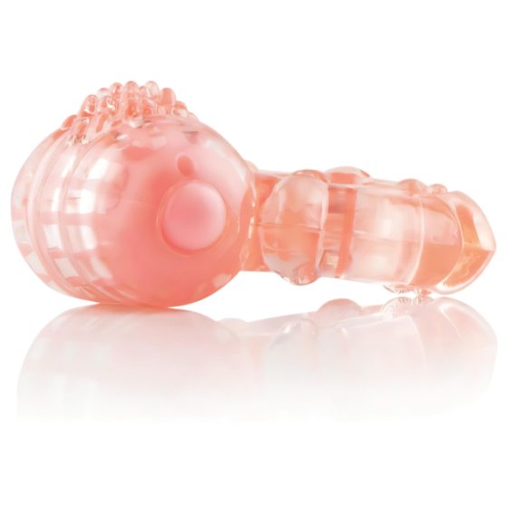 Screaming Large - Vibrating Cock Ring (Peach)