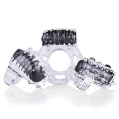   Screaming Vibroman - Vibrating Cock Ring Set - Black (3-Piece)