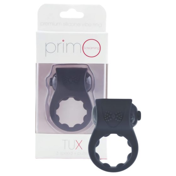 Screaming PrimO Tux - Waterproof Vibrating Cock Ring (Black)