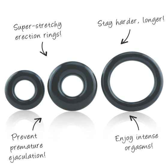 Screaming O - silicone cock ring set (3pcs)