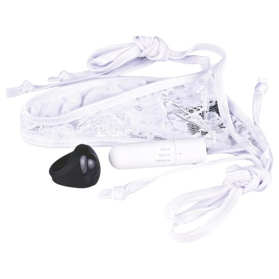 MySecret Screaming Panties - Radio-Controlled Vibrating Panties - White (S-L)