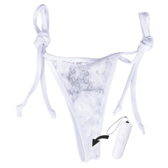 MySecret Screaming Panties - Radio-Controlled Vibrating Panties - White (S-L)