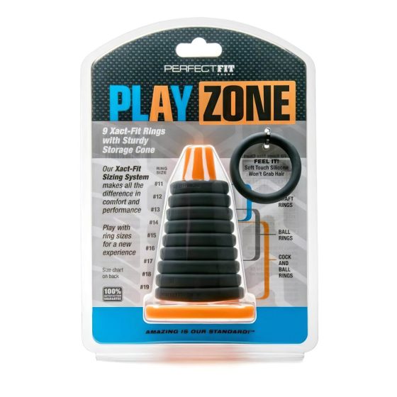 Play Zone - Penis and Testicle Rings Set (9-piece)