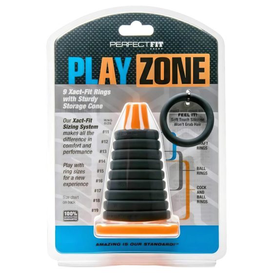 Play Zone - Penis and Testicle Rings Set (9-piece)