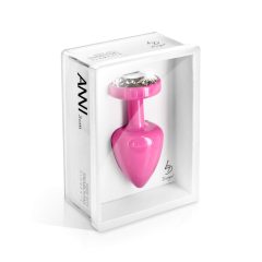 DIOGOL Anni - White Gem Anal Plug - Pink (3cm)