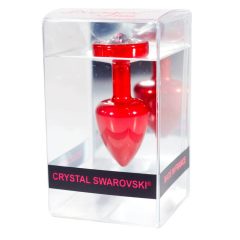 DIOGOL Anni - White Stoned Butt Plug - Red (3cm)