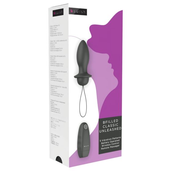 B SWISH Bfilled Classic - Wireless Anal Vibrator (Black)