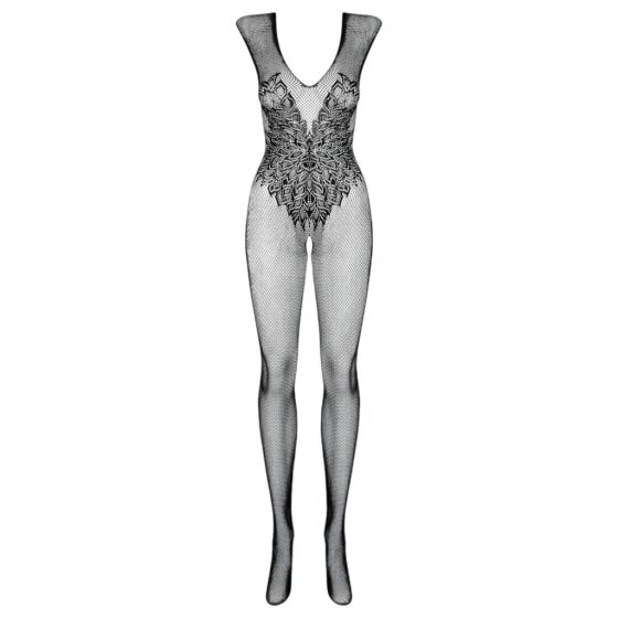 Obsessive N112 - Sleeveless, Angel Wing Mesh Bodysuit - Black (S-L)