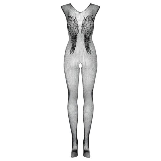 Obsessive N112 - Sleeveless, Angel Wing Mesh Bodysuit - Black (S-L)