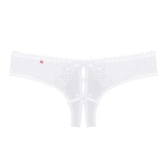   Obsessive Alabastra - Floral Bow Open Women's Thong - White