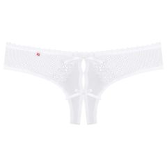   Obsessive Alabastra - Floral Bow Open Women's Thong - White