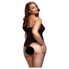 BACI Plus Size - Halterneck Sheer Bodysuit, Black (XL-XXL)