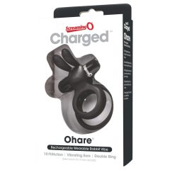   Screaming O Ohare - Rechargeable, Bunny, Vibrating Cock Ring (Black)