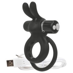   Screaming O Ohare - Rechargeable, Bunny, Vibrating Cock Ring (Black)