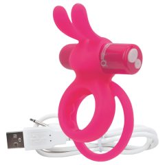   Screaming O Ohare - Rechargeable Rabbit Vibrating Cock Ring (Pink)