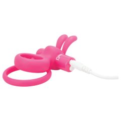   Screaming O Ohare - Rechargeable Rabbit Vibrating Cock Ring (Pink)