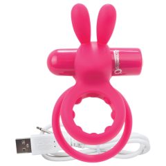   Screaming O Ohare - Rechargeable Rabbit Vibrating Cock Ring (Pink)