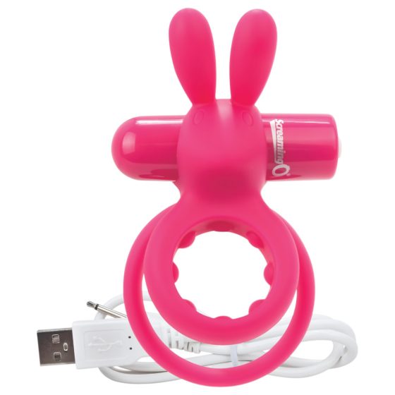 Screaming O Ohare - Rechargeable Rabbit Vibrating Cock Ring (Pink)