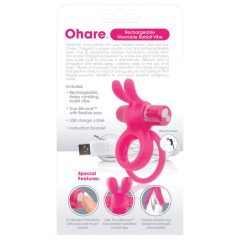   Screaming O Ohare - Rechargeable Rabbit Vibrating Cock Ring (Pink)