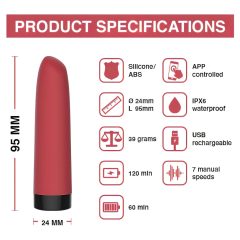   Magic Motion Awaken - smart, rechargeable mini wand vibrator (red)