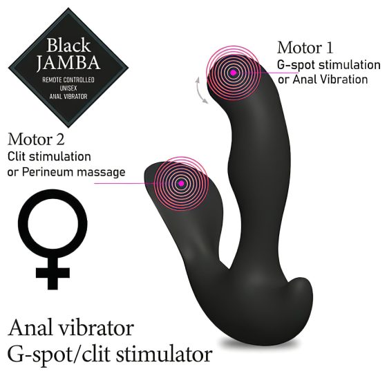 FEELZTOYS Black Jamba - Radio-Controlled, Warming Anal Vibrator (Black)