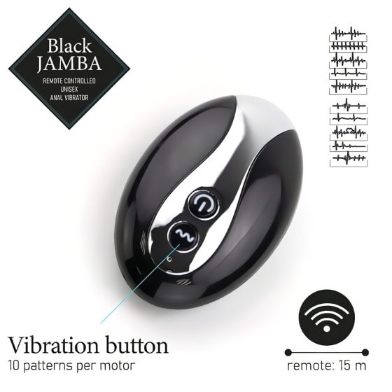 FEELZTOYS Black Jamba - Wireless, Warming Anal Vibrator (Black)