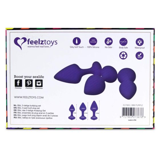 FEELZTOYS Bibi - Anal Dildo Set - Purple (3 Pieces)