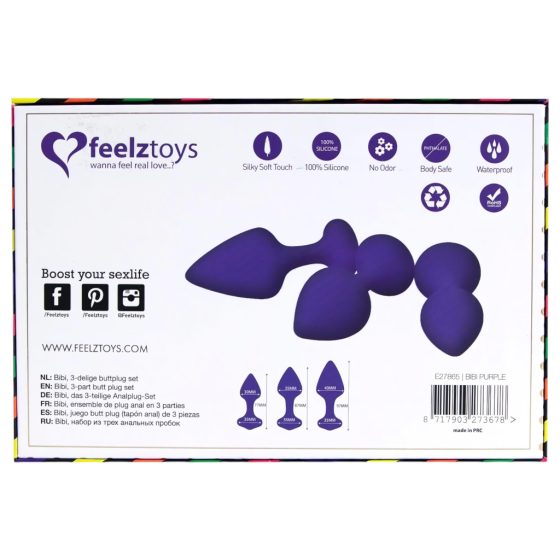 FEELZTOYS Bibi - Anal Dildo Set - Purple (3 Pieces)