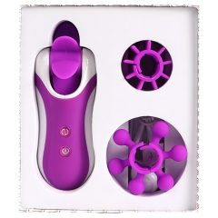   FEELZTOYS Clitella - Rechargeable, Rotating, Oral Vibrator (Purple)