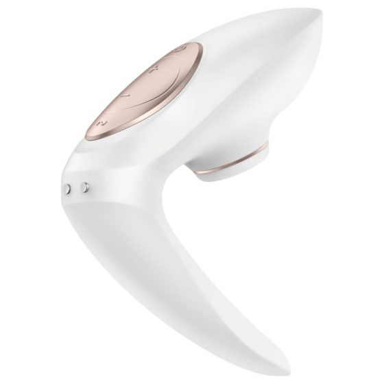 Satisfyer Pro 4 Couples - Rechargeable Air Pulse Couples Vibrator (White)