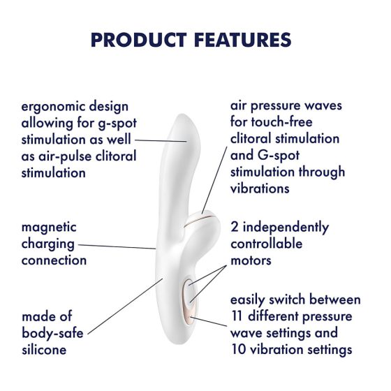 Satisfyer Pro+ G-spot - Clitoral Stimulator and G-spot Vibrator (White)