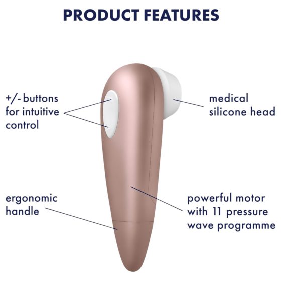 Satisfyer 1 Waterproof Air-Pulse Clitoral Stimulator (Brown)